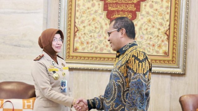 Pemkot Makassar menerima audiensi epala Balai Besar Karantina Hewan, Ikan dan Tumbuhan Sulsel, Sitti Chadidjah di Jl Amirullah, Jumat (16/2/2024). Foto: harian.news/sinta