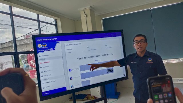 Direktur saksi NasDem Mario David, Minggu (18/2/2024). Foto: harian.news/sinta