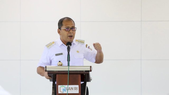 Wali Kota Makassar Mohammad Ramdhan Pomanto, di Puslatbang KMP LAN, Rabu (21/2/2024). Foto: harian.news/sinta