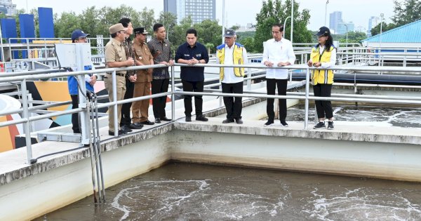 Resmikan SPAL-DT Losari di Kota Daeng, Begini Pesan Presiden Terkait Pengelolaan Limbah