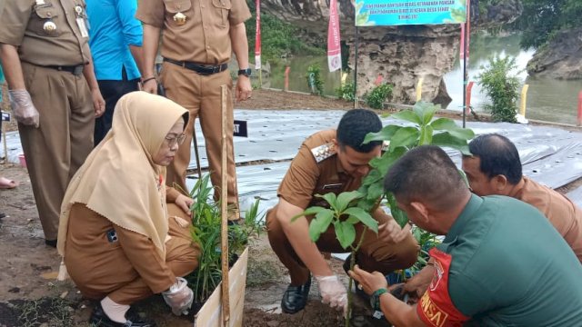 Penanaman bibit pangan di Desa Biringare. Foto: dok