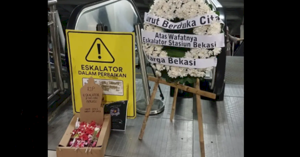 Viral di Medsos, 100 Hari Wafatnya Eskalator Stasiun Bekasi