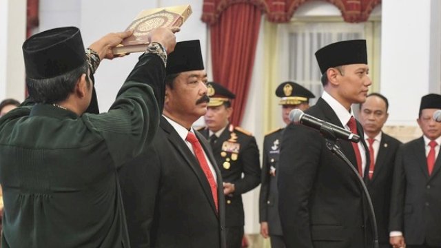 Momen Agus Harimutri Yudhoyono dilantik menjadi Menteri ATR/BPN. Foto: ist