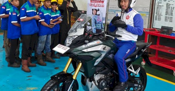 Utamakan Safety Riding, Asmo Sulsel Bagikan Teknik Pengereman Sepeda Motor