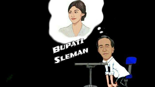 Karikatur Menantu Presiden Jokowi masuk bursa calon Bupati Sleman (Dodi/harian.news)
