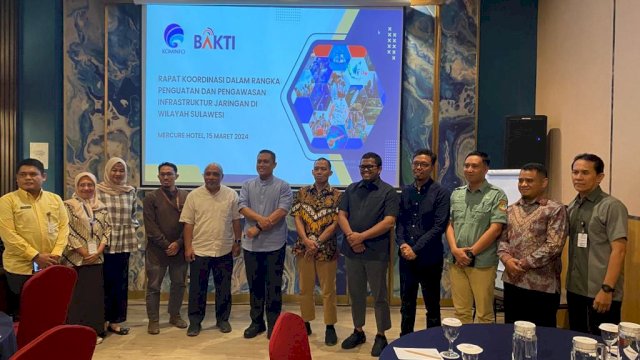JARINGAN. APJII Sulawesi Maluku Papua (Sulampua) menghadiri rapat koordinasi&nbsp;dalam rangka Penguatan dan Pengawasan Infrastruktur Jaringan di Wilayah Sulawesi. (Foto: Gita/HN)