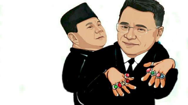 Karikatur Hotman Paris dan Prabowo Subianto (Dodi/harian.news)