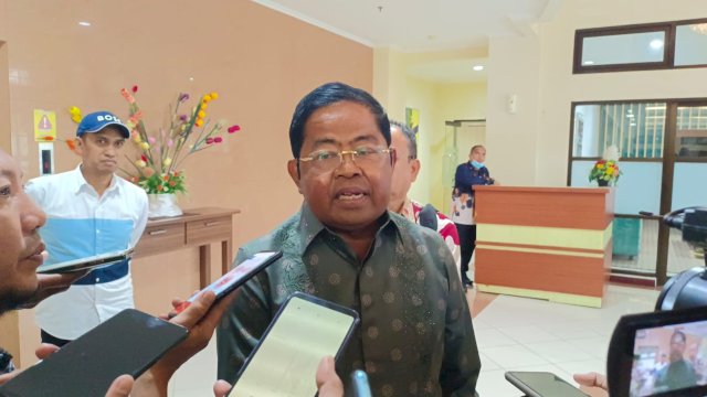 Politisi senior partai Golongan Karya (Golkar) Idrus Marham, di Hotel UIN Alauddin Makassar, Foto : HN/Sinta