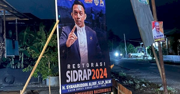 Baliho ‘Restorasi Sidrap 2024’ Mulai Terlihat, Syaharuddin: Respons Masyarakat Sangat Positif