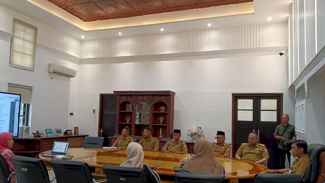 Suasana audiensi Perkins School di kantor Balai Kota Makassar, Foto: HN/Sinta