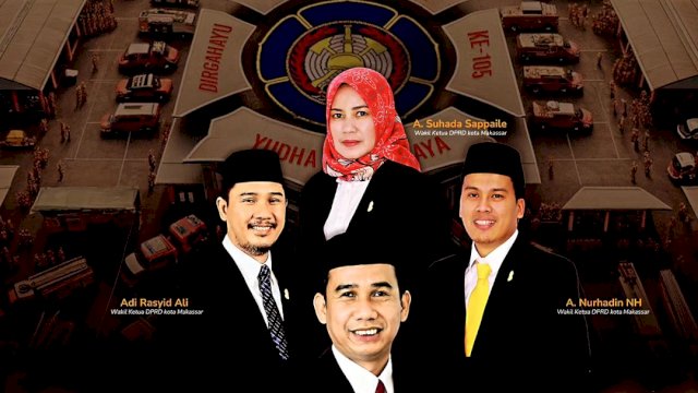 HUT ke 105 Damkar, Pimpinan DPRD Makassar Ucapkan Selamat