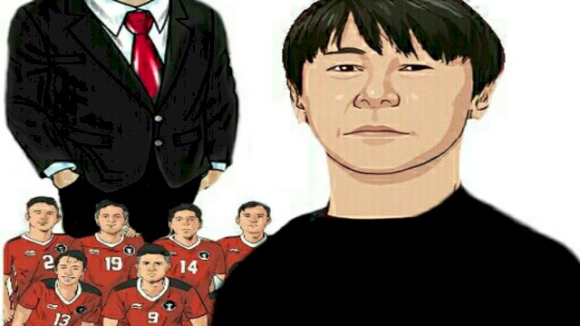 Karikatur poster nobar Timnas Indonesia (Dodi/harian.news)
