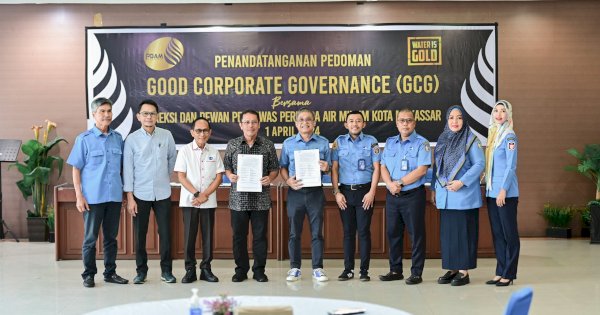 Perumda Air Minum Makassar Tandatangani Pedoman Good Corporate Governance