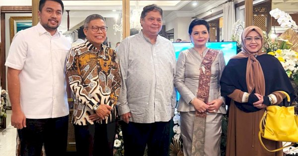Hadiri Open House Ketum Airlangga, Taufan Pawe Bicarakan Pilkada Sulsel