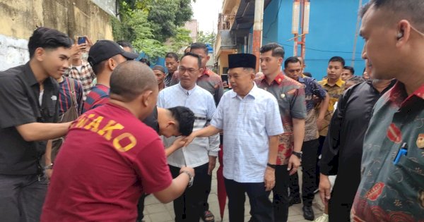 JK ke Makassar Silaturahmi, Ajak Warga Makmurkan Masjid Walau Ramadan Usai