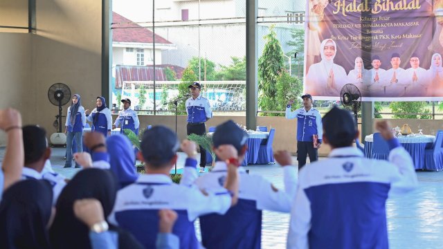 Keluarga Besar Perumda Air Minum Makassar Gelar Apel Akbar dan Halal Bihalal