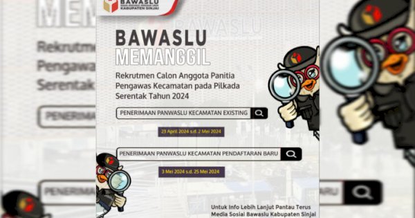 Mau Jadi Panwascam Pilkada 2024 di Sinjai, Berikut Persyaratan dan Komitmen yang Harus Dipenuhi