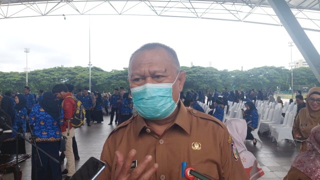 Kepala BKPSDM Pemkot Makassar Akhmad Namsum, Tribun Karebosi Makassar. foto: HN/Sinta