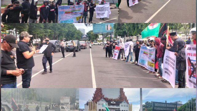 Aksi Forum Pemuda Peduli Bangsa suarakan kedaulatan di tanah Papua. Foto: HN/Yusuf Yahya