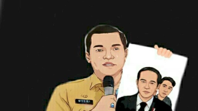 Sekda Takalar Muhammad Hasbi. Karikatur: HN/Dodi Budiana