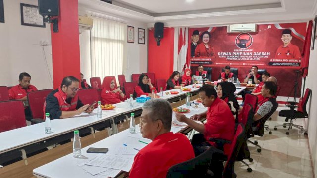 Suasana rapat Pleno PDIP Sulsel, foto:&nbsp;HN/Sinta