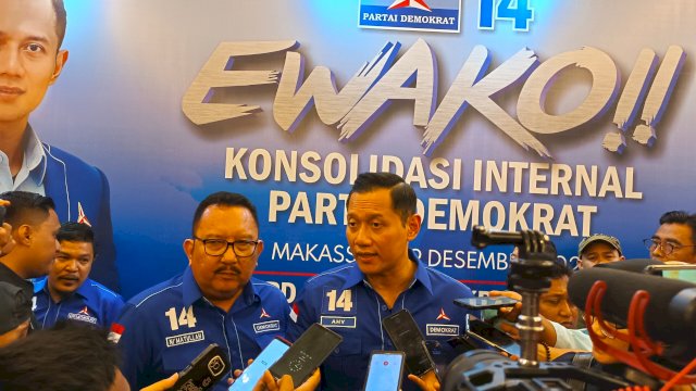 Ketua DPD Demokrat Sulsel Ni'matullah bersama Ketua Umum Demokrat AHY. Foto: HN/Sinta