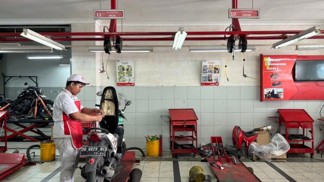 Astra Motor Sulsel membagikan tips menyimpan kendaraan di rumah saat mudik lebaran. (Foto: Humas Asmo Sulsel)