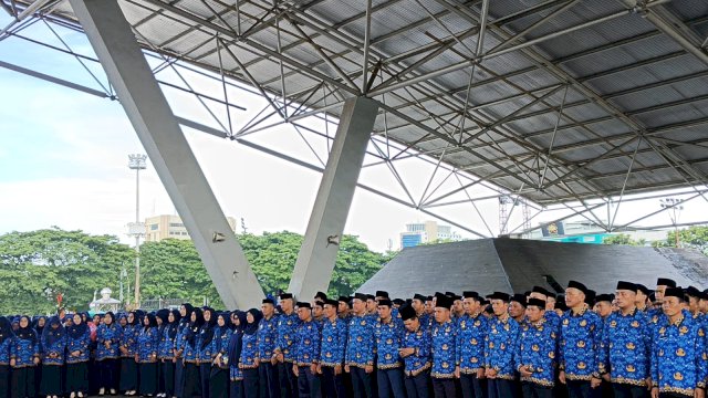 Suasana pengukuhan dan pengambilan sumpah PPPK formasi Guru/Pendidik 2023 Pemkot Makassar, foto: HN/Sinta