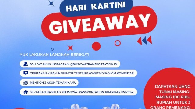 Bosowa Transportation meghadirkan giveaway peringati hari kartini. (Foto: Humas Bosowa Transportation)