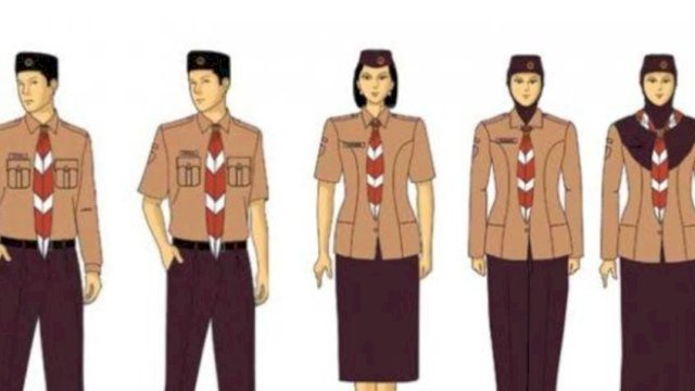 Ilustrasi seragam sekolah SD,SMP, SMA. (Foto: Pramuka Kota Biltar)