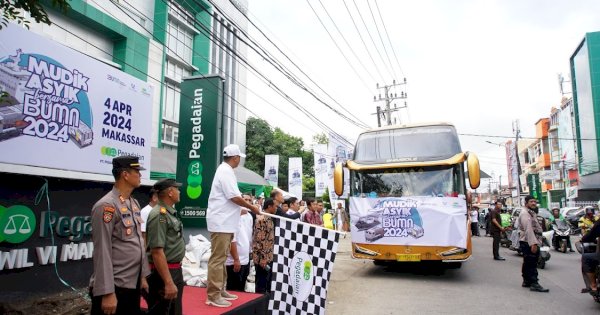 Mudik Asyik BUMN, Pegadaian Kanwil Makassar Berangkatkan 230 Peserta Menuju 8 Kabupaten