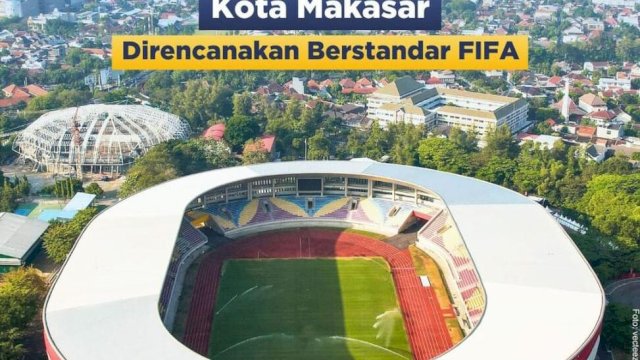 Ilustrasi lapangan sepak bola Sudiang. (Foto: Instagram KemenPUPR)