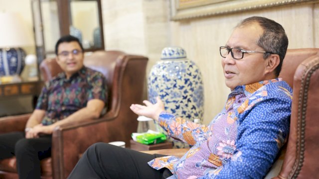 Wali Kota Makassar Moh Ramdhan Pomanto bertemu dengan Konjen India. Foto: dok