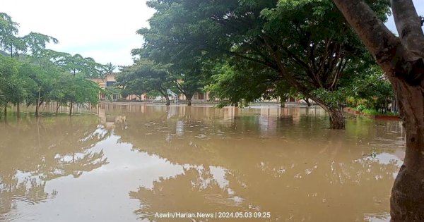 Hujan Deras Sejak Kemarin, SMKN 2 Luwu Direndam Banjir