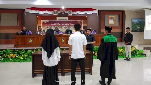 339 anggota PPS untuk Pilkada Serentak 2024 di lantik oleh Ketua KPU Jeneponto, Asming, Minggu (26/5/24) ||Foto:Aswin_harian.news