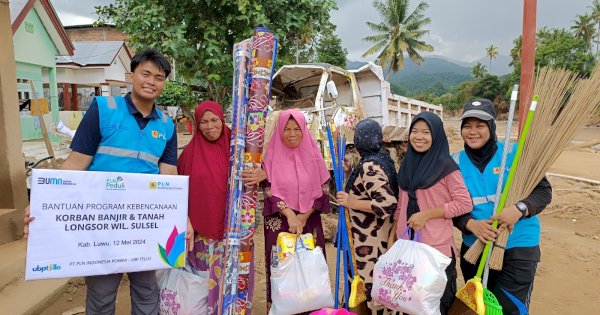 PLN Indonesia Power UBP Tello Salurkan Bantuan untuk Korban Banjir di Luwu