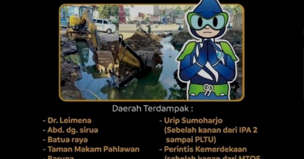 Kebocoran Pipa PDAM Terjadi di Jalan Dr Leimena, Berikut 12 Daerah Terdampak