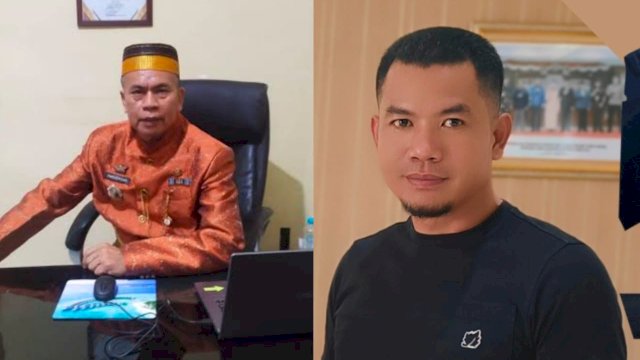 Kolase Hasan Anwar Ketua LPK Sulsel (Baju Hitam) dan Syamsuddin Sijaya Irban Investigasi Inspektorat (Baju Adat). Foto: ist/aswin