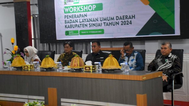 Workshop Penerapan Badan Layanan Umum Daerah (BLUD) Puskesmas se-kabupaten Sinjai berlangsung di Aula Wisma Sanjaya, Kamis (15/02). || Foto: Humas