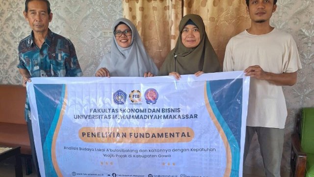 Dosen FEB Unismuh Makassar lakukan penelitian di Kabupaten Gowa. (Foto: Gita/HN)