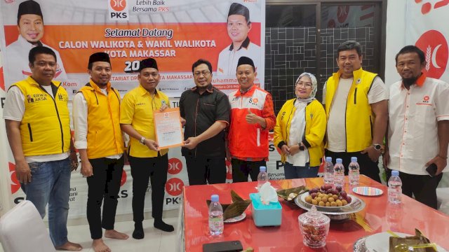 Munafri Arifuddin pendaftar pertama Cawalkot 2024 di PKS . (Foto: LO Golkar)
