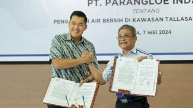 PDAM kota Makassar MoU dengan PT. Parangloe Indah . (Foto: Humas Tallasa City)