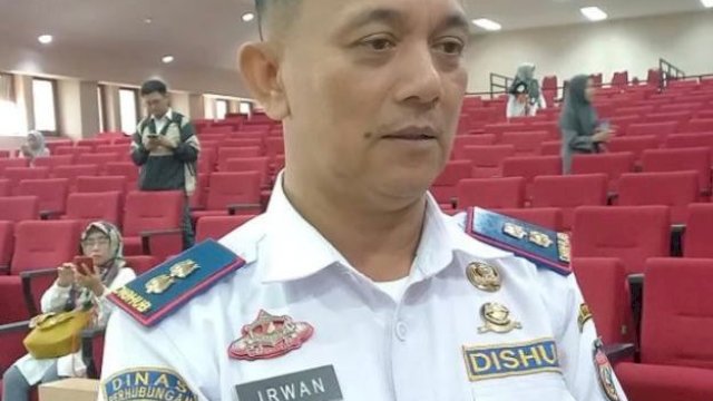 Kepala Bidang Terminal, Perparkiran/ Audit dan inspeksi Dinas Perhubungan (Dishub) Makassar, Irwan. Foto: dok