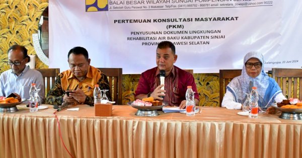 PJ Bupati Sinjai Buka PKM Penyusunan Dokumen Rehabilitasi Jaringan Air Baku