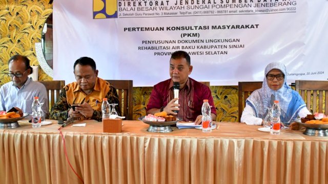 PJ Bupati Sinjai Buka PKM Penyusunan Dokumen Rehabilitasi Jaringan Air Baku