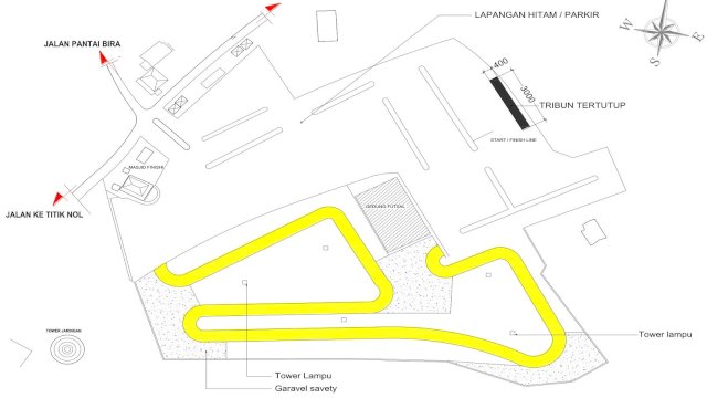 Site plan Sirkuit Titik Nol Tanjung Bira Bulukumba ||Foto:dokhumas