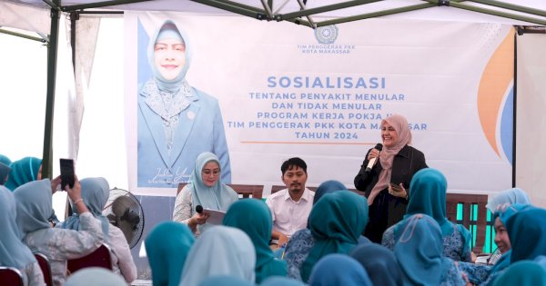 Dukung Visi Misi Wali Kota, TP PKK Kota Makassar Sosialisasi Kesehatan di Lorong PKK