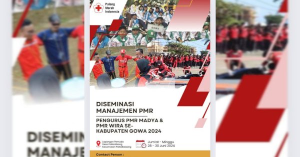 PMI Gowa Gelar Diseminasi Manajemen PMR untuk 250 Relawan