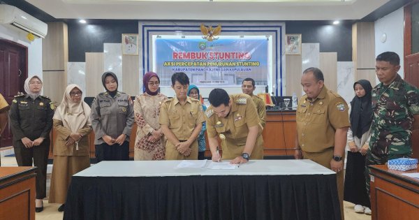 Tanda Tangani Komitmen Bersama, Bupati MYL Pimpin Rembuk Stunting