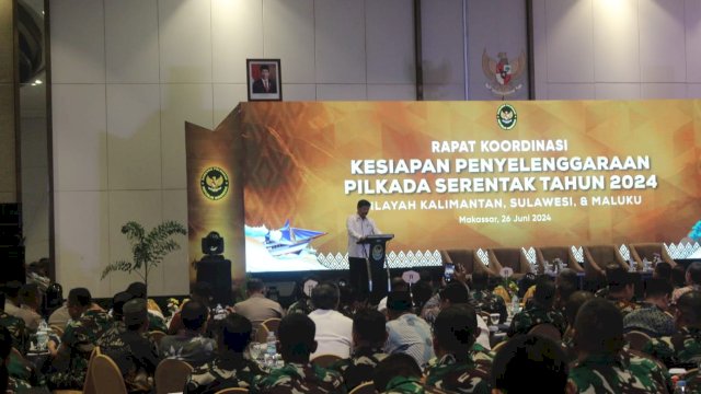 Menko Pulhukam Hadi Tjahjanto saat menjadu audensi. Foto: HN/Sinta